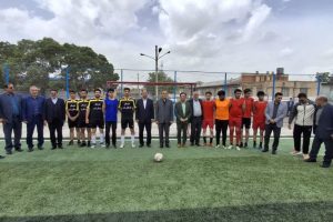 افتتاح زمین چمن خیرساز در هنرستان شهید غفور رئیسی میانه