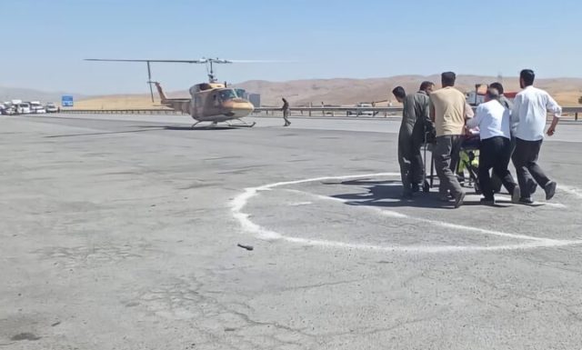 انتقال هوایی بیمار ۸۱ ساله از میانه به زنجان توسط اورژانس هوایی میانه
