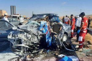 تصادف مرگبار پژو و نیسان در میانه ۵ کشته بر جا گذاشت