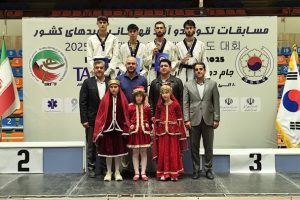 کسب طلای مسابقات کشوری توسط رادین زینالی تکواندوکار میانه ای