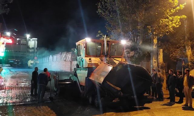 پایان پروژه آسفالت خیابان امام خمینی(ره)