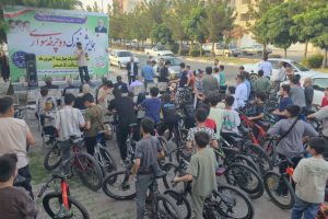 برگزاری همایش دوچرخه سواری هفته دولت در میانه