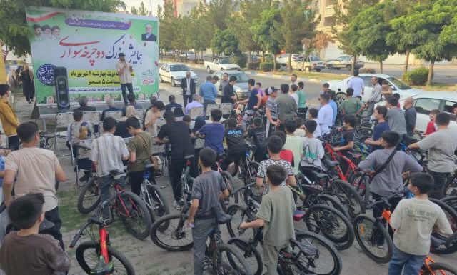 برگزاری همایش دوچرخه سواری هفته دولت در میانه