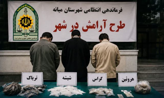 دستگیری ۳۲ معتاد متجاهر و ۳ خرده‌فروش مواد مخدر در میانه