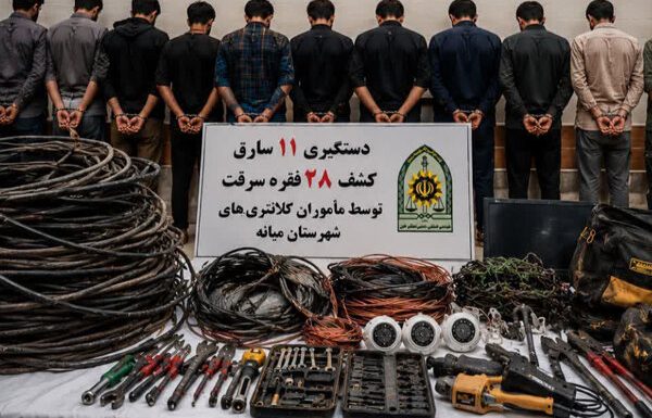 دستگیری ۱۱ سارق و کشف ۲۸ فقره سرقت در میانه
