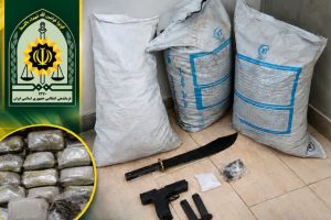 کشف بیش از ۲۲ کیلو مواد مخدر و سلاح جنگی در میانه