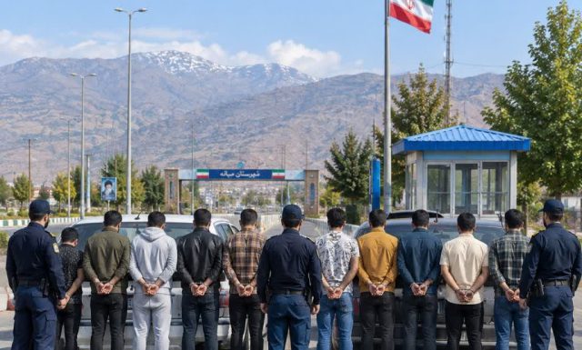 دستگیری ۱۰ تبعه غیرمجاز توسط پلیس میانه